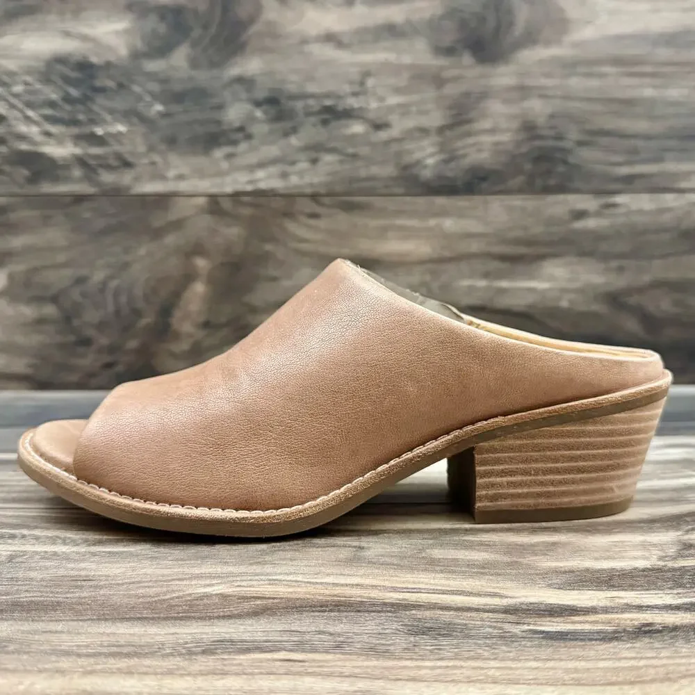❌SOLD OUT❌NIB Sofft Aneesa 9M Taupe Leather Open Toe Block Heel Slide Sandal - Picture 5 of 10